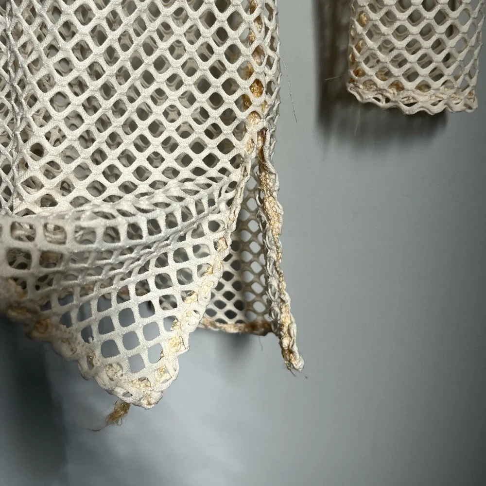 Retro Cream Mesh Top - Picture 4 of 4